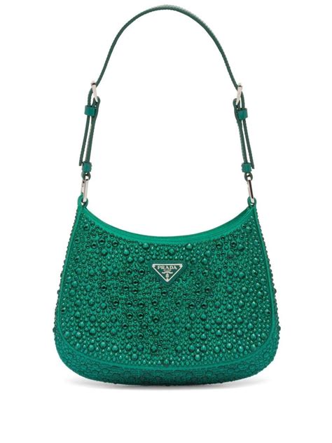 prada green bag with crystals|prada swarovski bag.